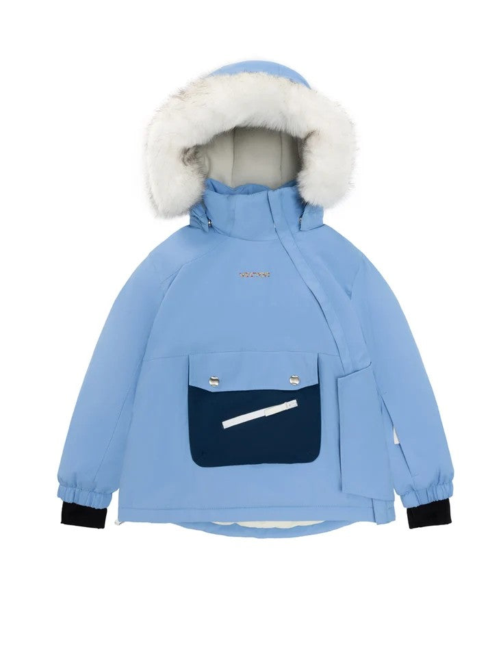 Vector Emote Snowpark Slash 2L Jacket — Blue, front