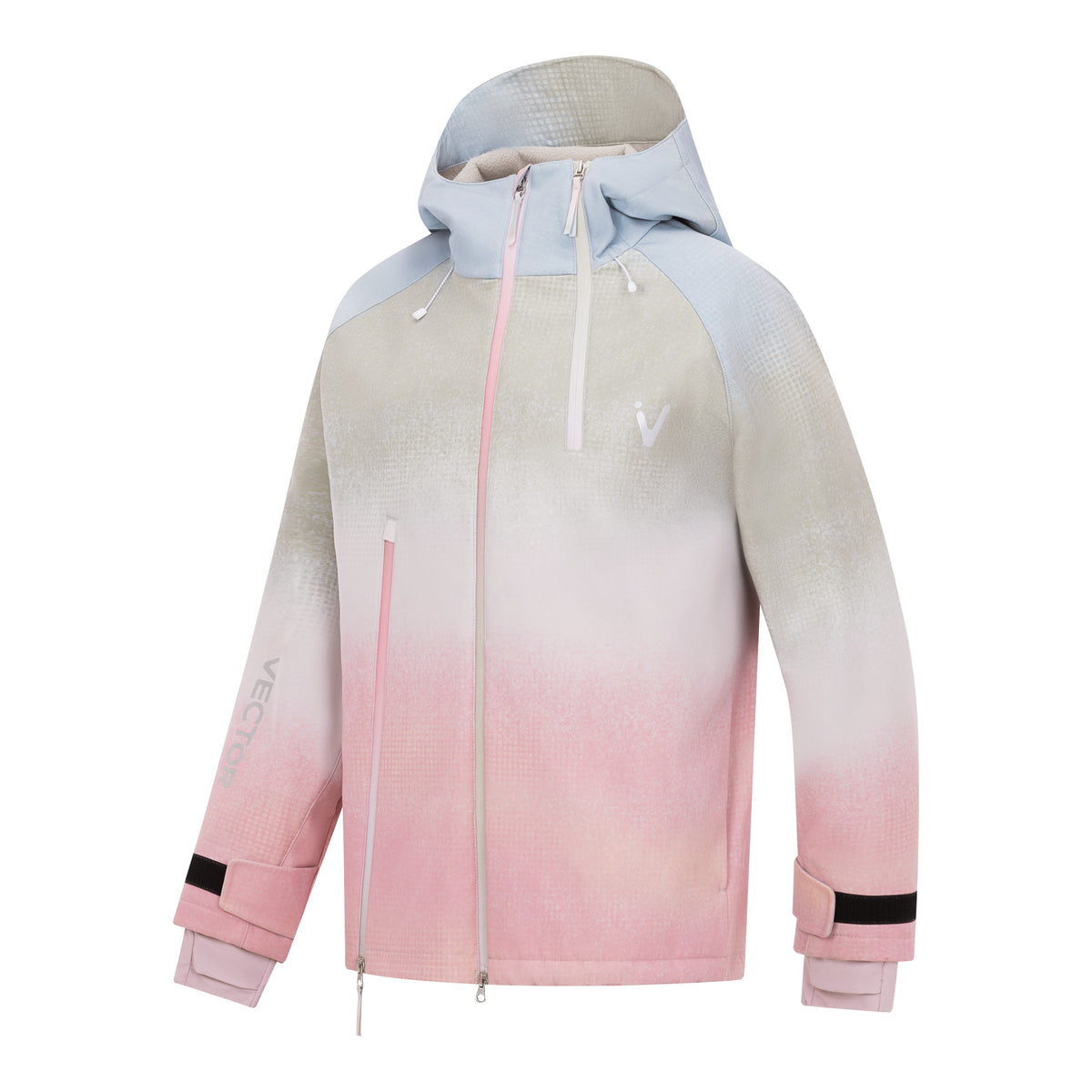 Vector Insnow Dusk Softshell Snow Jacket — Pink, three-quarter