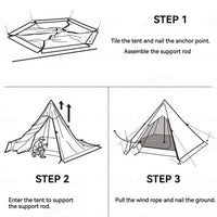 Black Dog Full Black Pyramid Tent