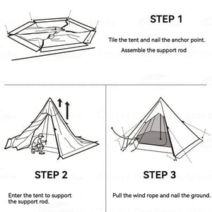 Black Dog Full Black Pyramid Tent