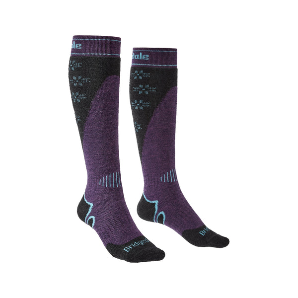 Bridgedale Purple Midweight Plus Merino Performance Ski Socks - Women's