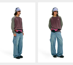 NOTHOMME Splicing Long Sleeve T-shirt