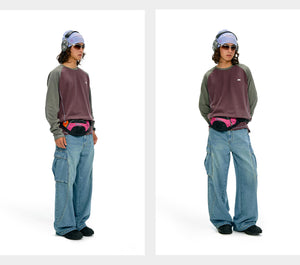 NOTHOMME Splicing Long Sleeve T-shirt