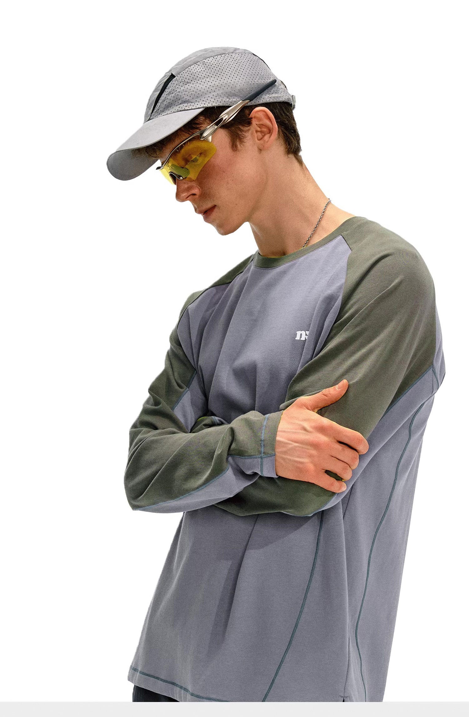 NOTHOMME Splicing Long Sleeve T-shirt