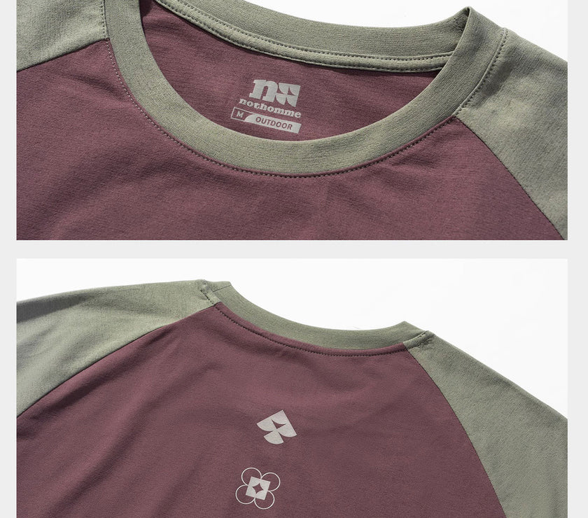 NOTHOMME Splicing Long Sleeve T-shirt