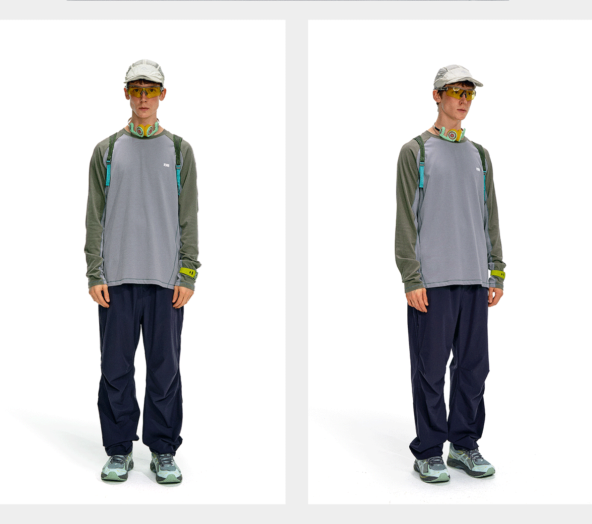 NOTHOMME Splicing Long Sleeve T-shirt