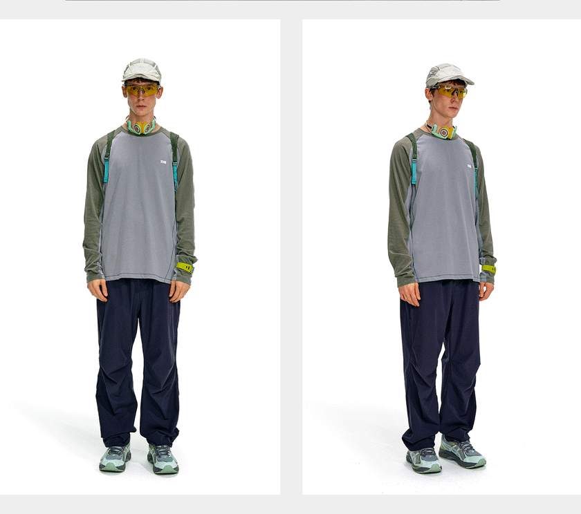 NOTHOMME Splicing Long Sleeve T-shirt