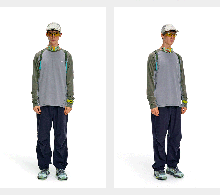 NOTHOMME Splicing Long Sleeve T-shirt