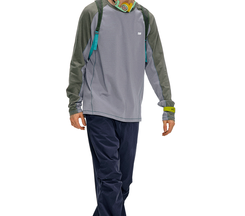 NOTHOMME Splicing Long Sleeve T-shirt