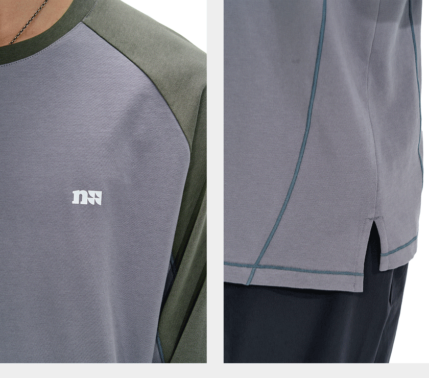NOTHOMME Splicing Long Sleeve T-shirt