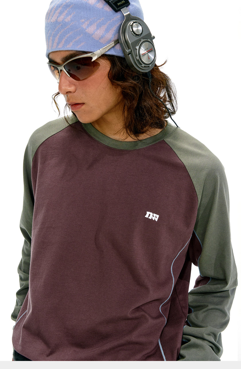 NOTHOMME Splicing Long Sleeve T-shirt